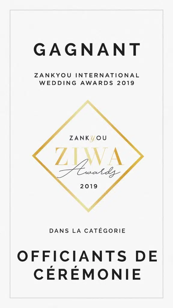 Prix ZIWA 2019 ZAKYOU Officiants de ceremonie France