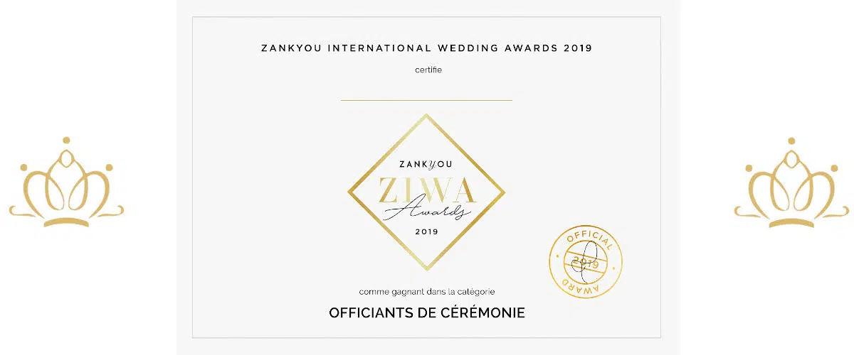 Unique Ceremonies Gagnant du Prix ZIWA 2019